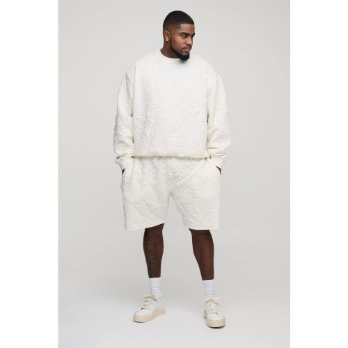 Grande taille - Ensemble avec sweat matelassé et short - 2XL - Boohooman - Modalova