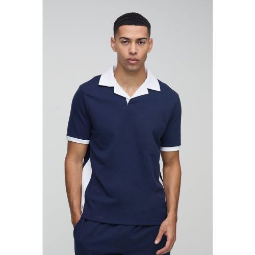 Polo droit à surpiqûres - S - Boohooman - Modalova