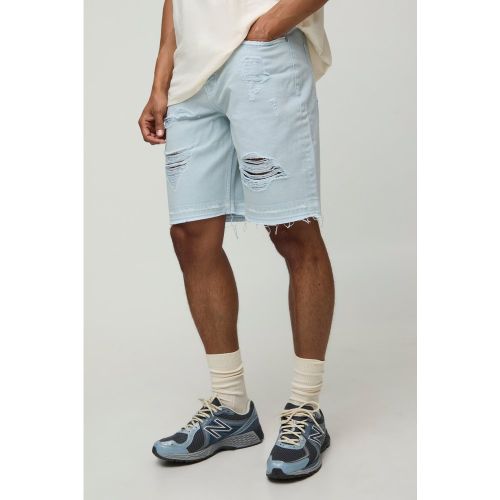 Short large déchiré en jean - 28 - Boohooman - Modalova