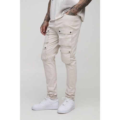 Tall - Pantalon cargo skinny à taille fixe - 30 - Boohooman - Modalova