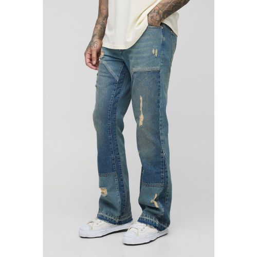 Tall - Jean charpentier slim à déchirures homme - 30 - Boohooman - Modalova