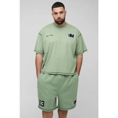 Grande taille - Ensemble oversize imprimé 13 - 2XL - Boohooman - Modalova
