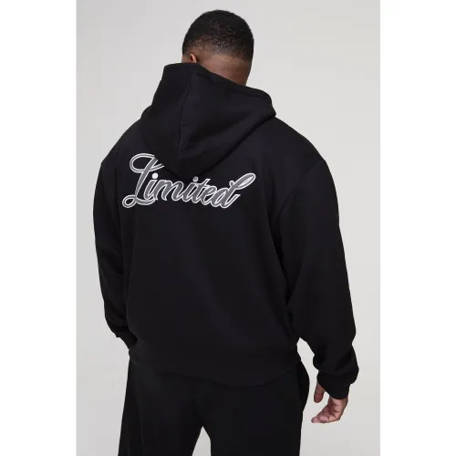Grande taille - Sweat à capuche oversize zippé - 2XL - Boohooman - Modalova