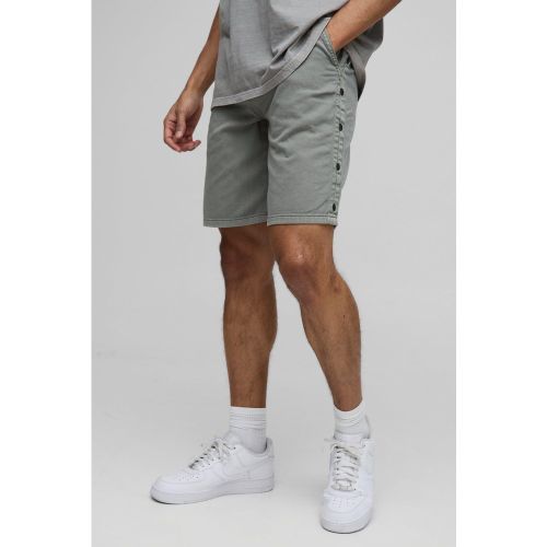 Short large surteint à boutons pression - S - Boohooman - Modalova