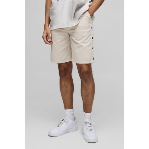 Short large surteint à boutons pression - S - Boohooman - Modalova