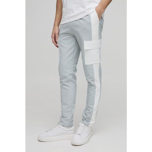 Pantalon cargo skinny color block - S - Boohooman - Modalova