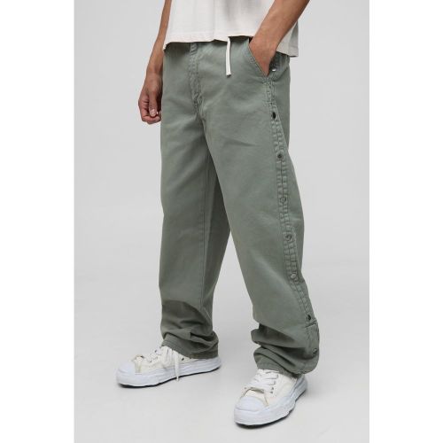 Pantalon large surteint à boutons pression - S - Boohooman - Modalova