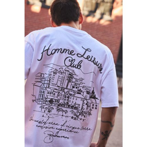 T-shirt oversize à slogan - S - Boohooman - Modalova