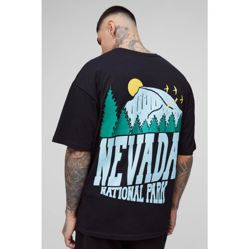 Tall - T-shirt oversize à imprimé parc national - S - Boohooman - Modalova