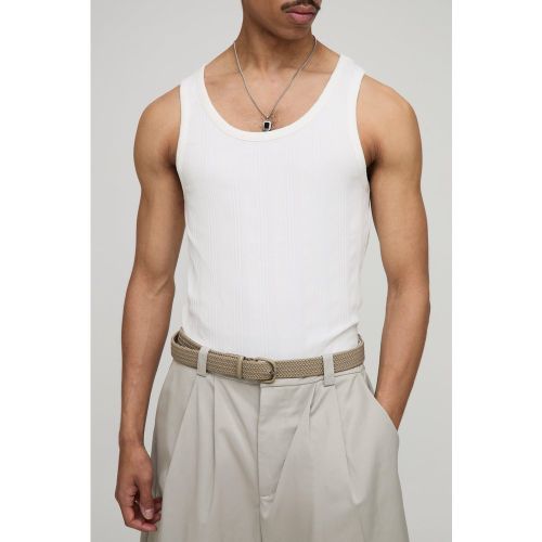 Débardeur habillé côtelé - S - Boohooman - Modalova