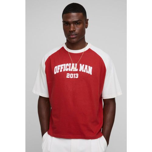 T-shirt oversize à manches raglan - Official - S - Boohooman - Modalova