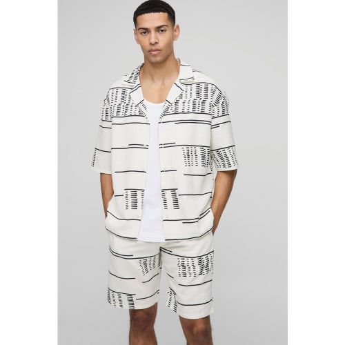 Ensemble oversize avec chemise et short - S - Boohooman - Modalova