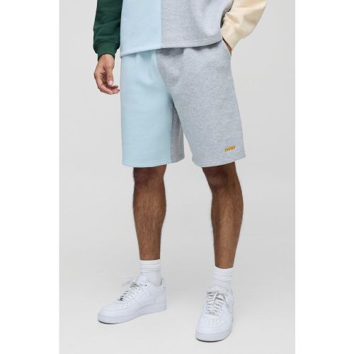 Short mi-long oversize color block - MAN - S - Boohooman - Modalova