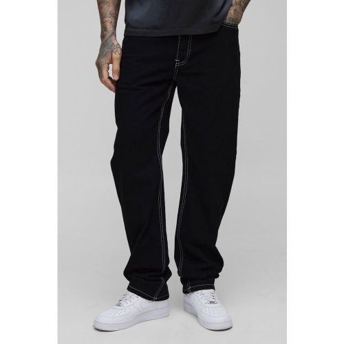 Tall - Jean droit à coutures contrastantes - 30 - Boohooman - Modalova