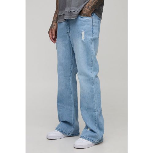 Tall - Jean flare charpentier à déchirures homme - 30 - Boohooman - Modalova