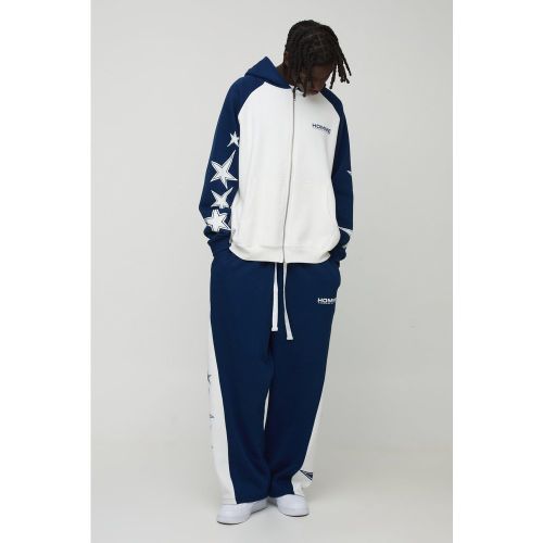 Survêtement oversize zippé à manches raglan - S - Boohooman - Modalova