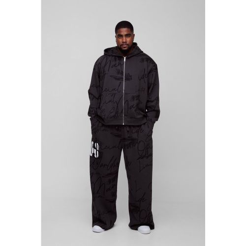Grande taille - Survêtement oversize à imprimé graffiti - XXXL - Boohooman - Modalova