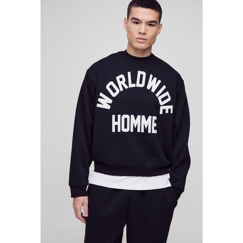 Sweat Oversize À Imprimé Worldwide - L - boohoo - Modalova