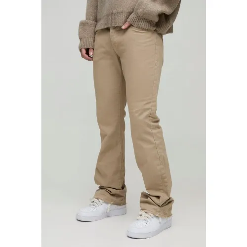 Jean flare à soufflet - 28R - Boohooman - Modalova