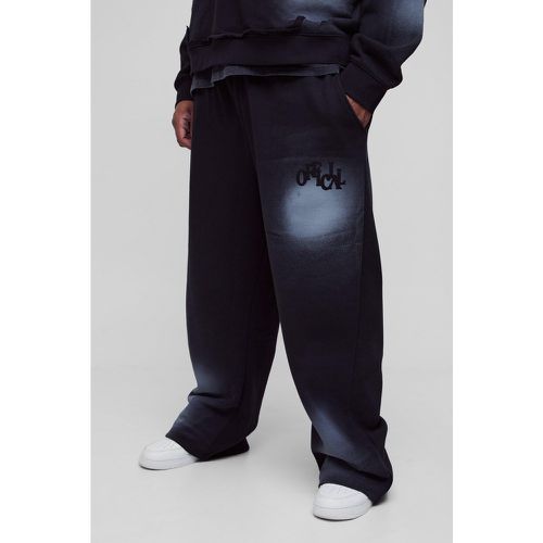 Grande Taille - Jogging Large Délavé À Imprimé Graffiti - Xxxxxl - boohoo - Modalova