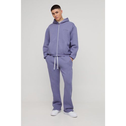 Survêtement oversize zippé à soufflet - S - Boohooman - Modalova