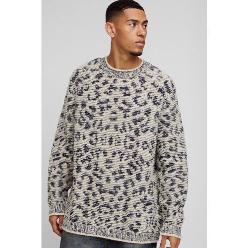 Pull oversize à imprimé léopard - L - Boohooman - Modalova