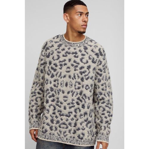 Pull oversize à imprimé léopard - S - Boohooman - Modalova