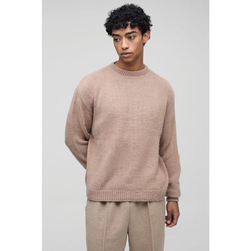 Pull oversize en maille brossée - L - Boohooman - Modalova