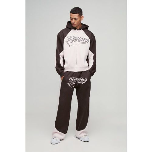 Survêtement oversize color block - L - Boohooman - Modalova