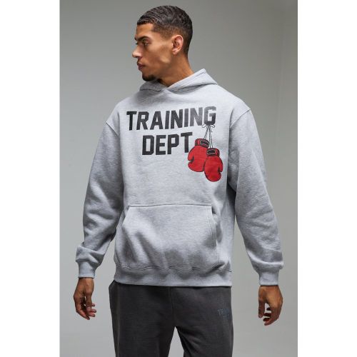 Sweat à capuche oversize à imprimé boxe - 2XL - Boohooman - Modalova
