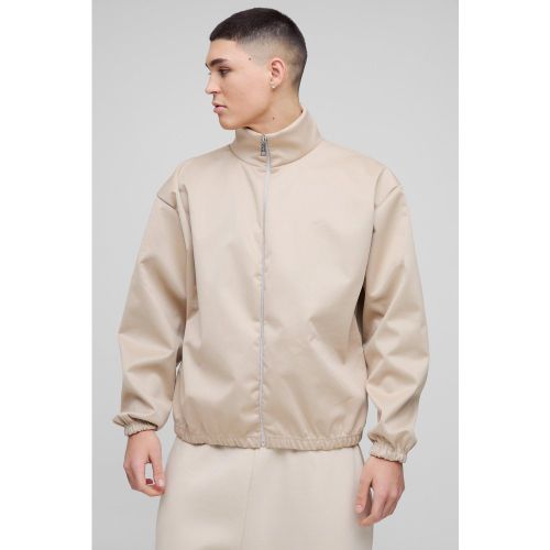 Veste oversize zippée en néoprène homme - S - Boohooman - Modalova