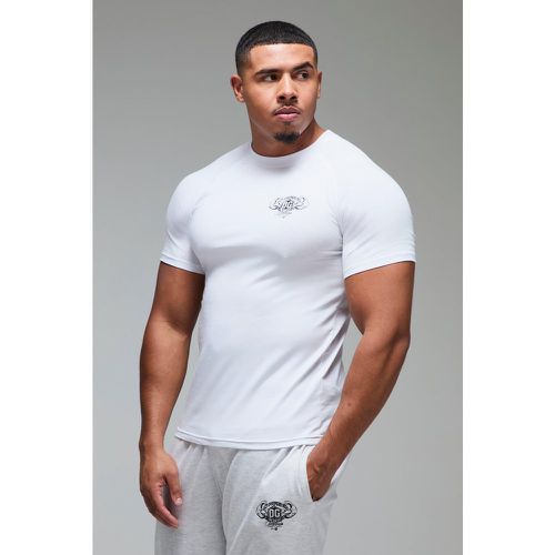 T-Shirt De Sport Moulant À Slogan - Man Active X Og - M - boohoo - Modalova