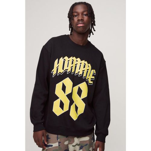 Sweat oversize universitaire imprimé - S - Boohooman - Modalova