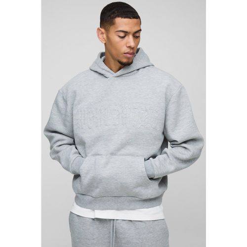 Sweat à capuche oversize à imprimé Worldwide homme - S - Boohooman - Modalova