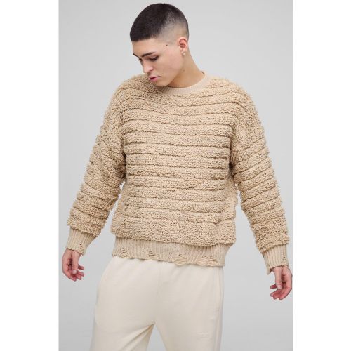 Pull oversize en maille texturée - L - Boohooman - Modalova