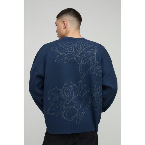 Pull oversize à imprimé réfléchissant - S - Boohooman - Modalova