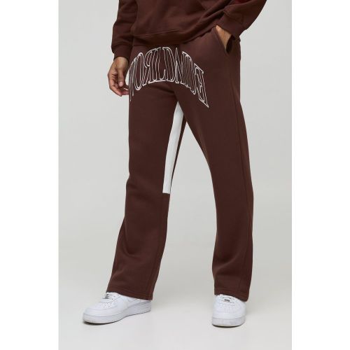 Jogging à coutures contrastantes et broderie Worldwide - S - Boohooman - Modalova