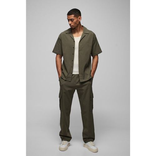 Ensemble oversize avec chemise et pantalon cargo - S - Boohooman - Modalova