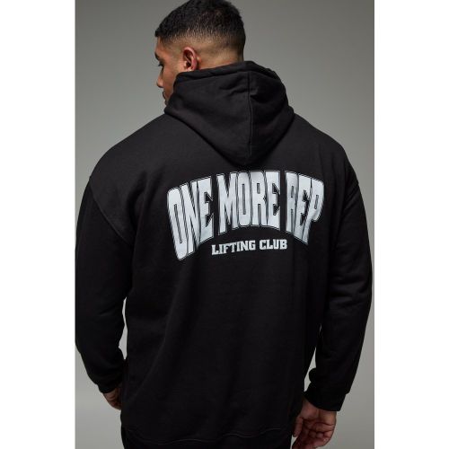 Sweat à capuche oversize à slogan One More Rep - MAN Active - S - Boohooman - Modalova