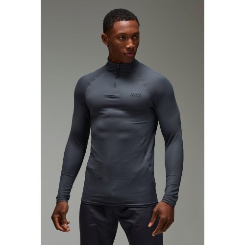 Sweat à capuche zippé texturé - MAN Active homme - S - Boohooman - Modalova