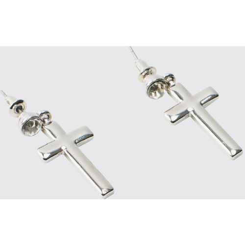 Boucles d'oreilles à croix homme - ONE SIZE - Boohooman - Modalova