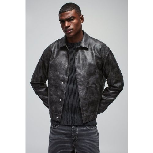 Veste oversize délavée en synthétique homme - S - Boohooman - Modalova