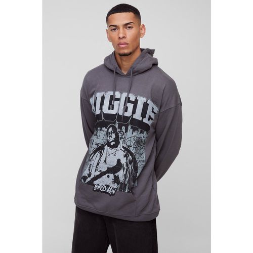 Sweat à capuche oversize imprimé Biggie homme - S - Boohooman - Modalova