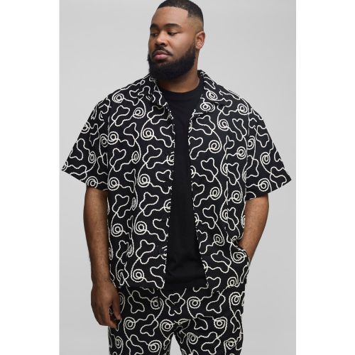 Grande taille - Chemise à broderie - XXXL - Boohooman - Modalova
