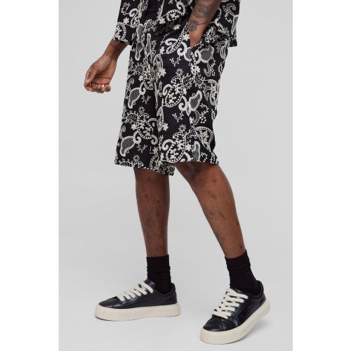 Tall - Short à broderie cachemire - S - Boohooman - Modalova