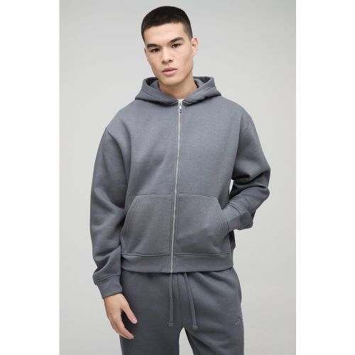 Sweat à capuche oversize zippé épais homme - S - Boohooman - Modalova