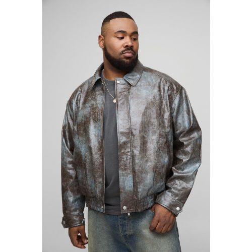 Grande taille - Bomber oversize tie dye en synthétique homme - XXXL - Boohooman - Modalova