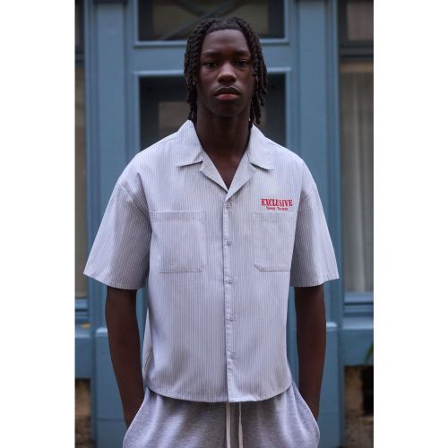 Chemise oversize à rayures fines - L - Boohooman - Modalova