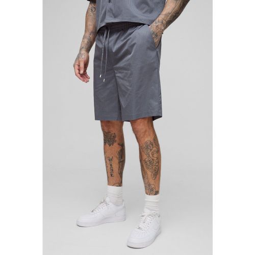 Tall - Short satiné à motif jacquard - S - Boohooman - Modalova