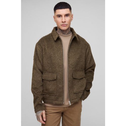 Tall - Surchemise oversize brossée - S - Boohooman - Modalova